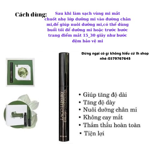 Dưỡng mi chuốt dài mi dài lông  mày  Laco,không gây bết | BigBuy360 - bigbuy360.vn