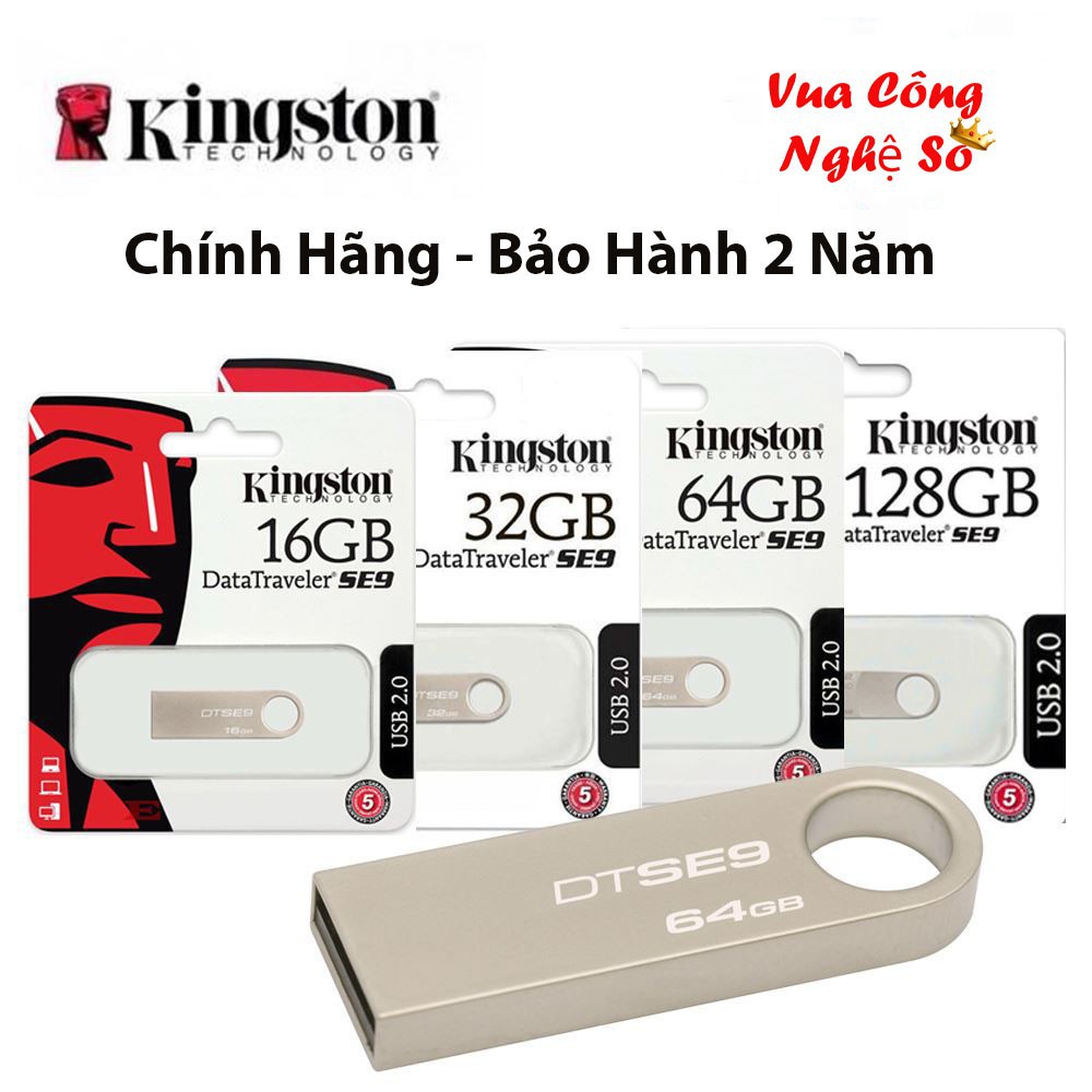 💥CHÍNH HÃNG💥 USB 32gb/64Gb/16Gb/8Gb/4Gb/2Gb SE9 USB kingston 2.0 hàng chuẩn zin, cao cấp- Bảo hành 2 năm