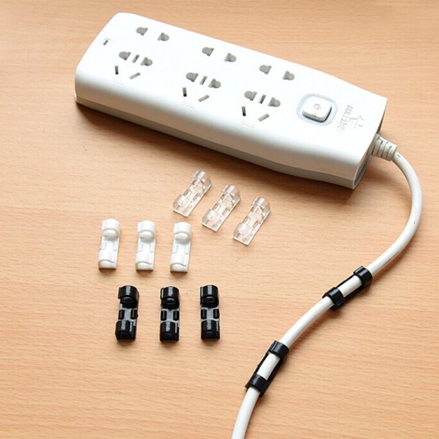 Bộ 16 Nẹp Đi Dây Điện, Cố Định Dây Điện Dán Tường