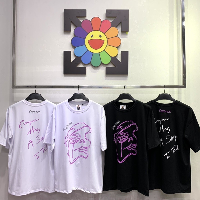 Áo thun sad boiz sad story logo hình thêu nam nữ áo sadboiz thêu mặt cười full tag | BigBuy360 - bigbuy360.vn
