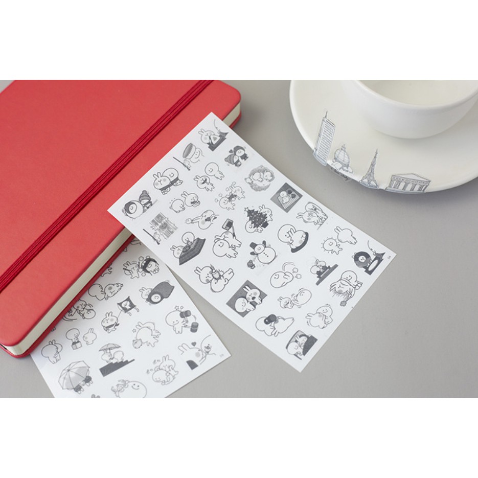 Sticker hình dán Động vật đen trắng