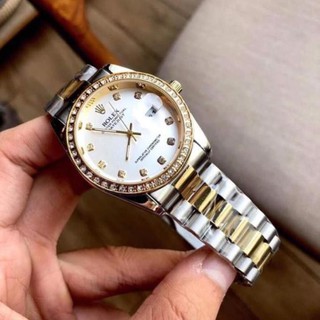 (Rolex) Đồng hồ Nam (nữ) rolex dây kim loại măt đơn giản cực sang - Rolex  - Bảo hành