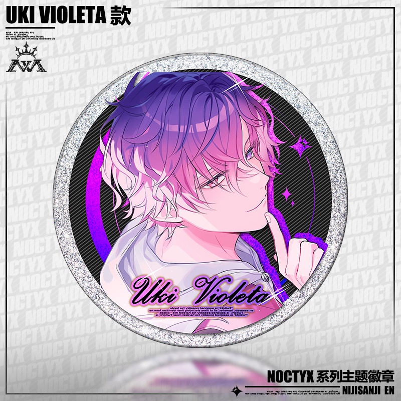 Huy Hiệu SY1 Noctyx Treo Túi Xách Họa Tiết Hoạt Hình NIJISANJI Vtuber Alban Sonny Uki YS1