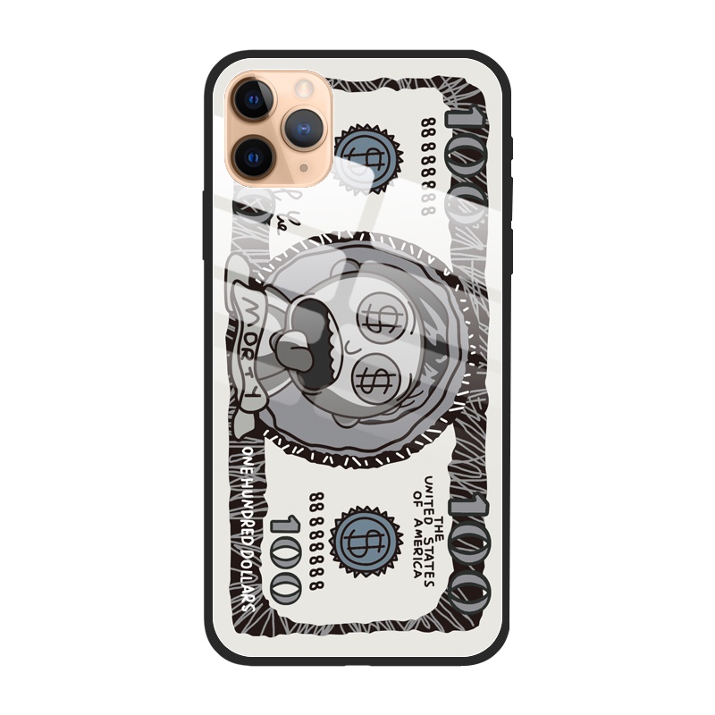 Ốp Điện Thoại Kính Cường Lực Chống Sốc Chống Trầy In Hình Tiền Đô La Cho iPhone 14 Max 13 Pro 12 iPhone 11 XR 8 7 SE 2022
