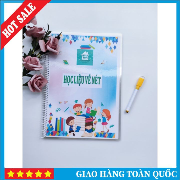 🎯CHÍNH HÃNG🎯 Học Liệu Bé Tập Vẽ Nét Cho Bé Tập Cầm Bút