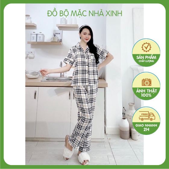 Đồ bộ lụa ánh kim cao cấp phù hợp nhiều lứa tuổi mặc sang xịn