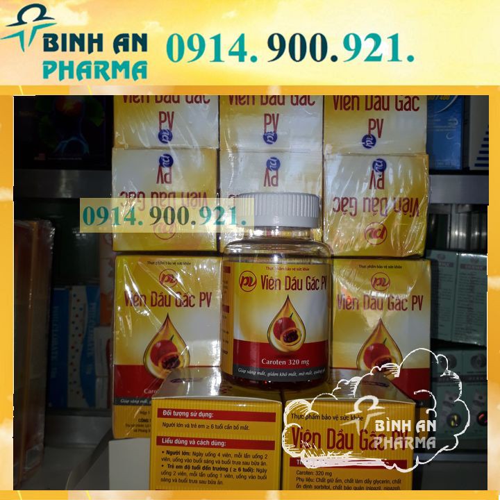 Viên Dầu gấc PV phúc vinh