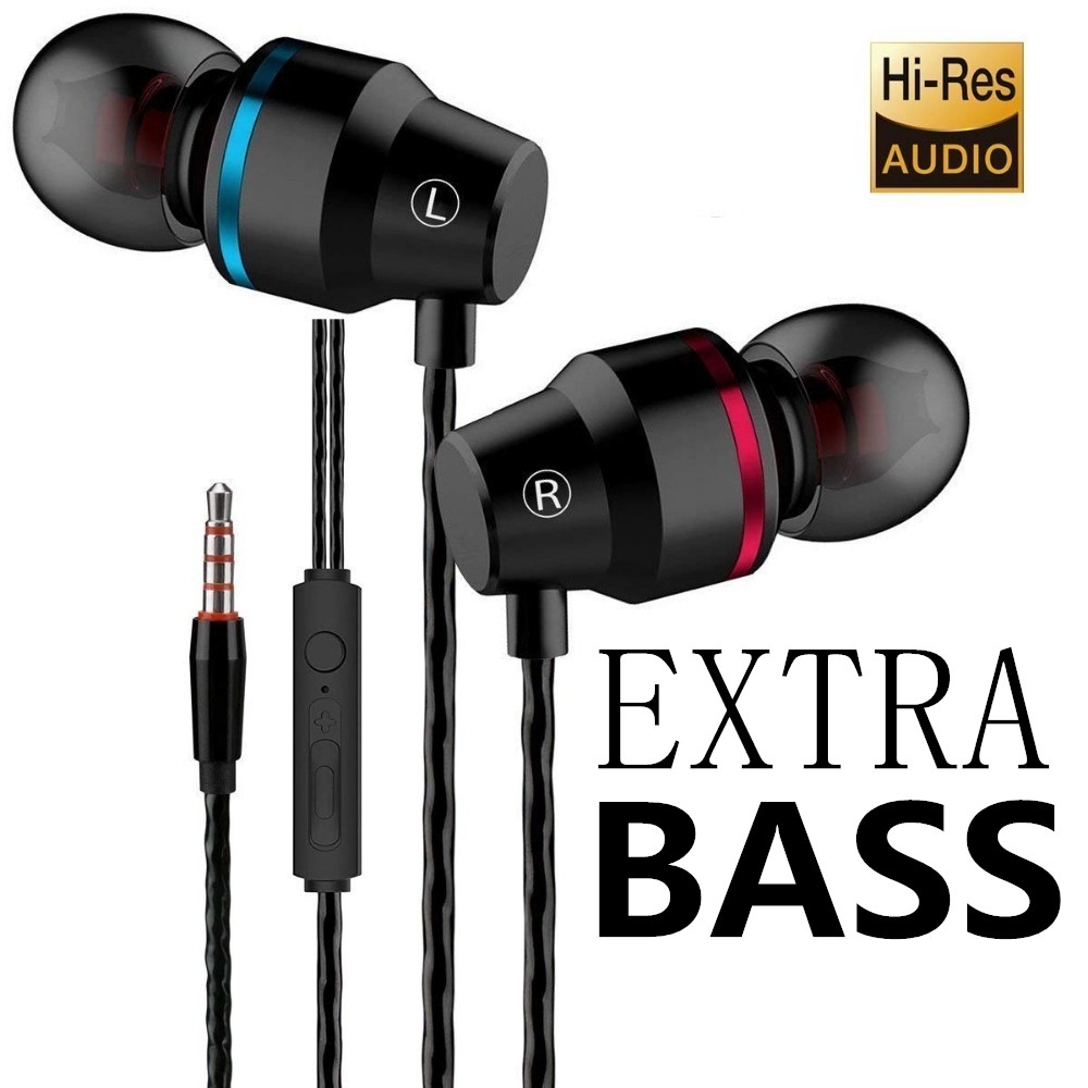 Tai nghe stereo bass có dây HiFi có mic