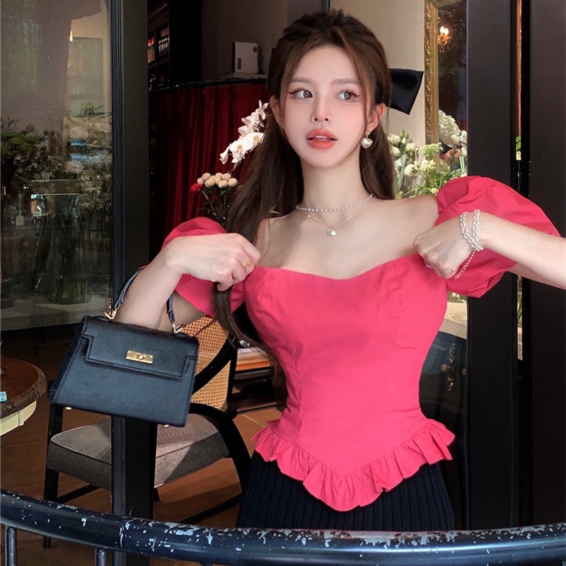 Áo Tay Ngắn Trễ Vai Thiết Kế Hợp Thời Trang Cho Nữ