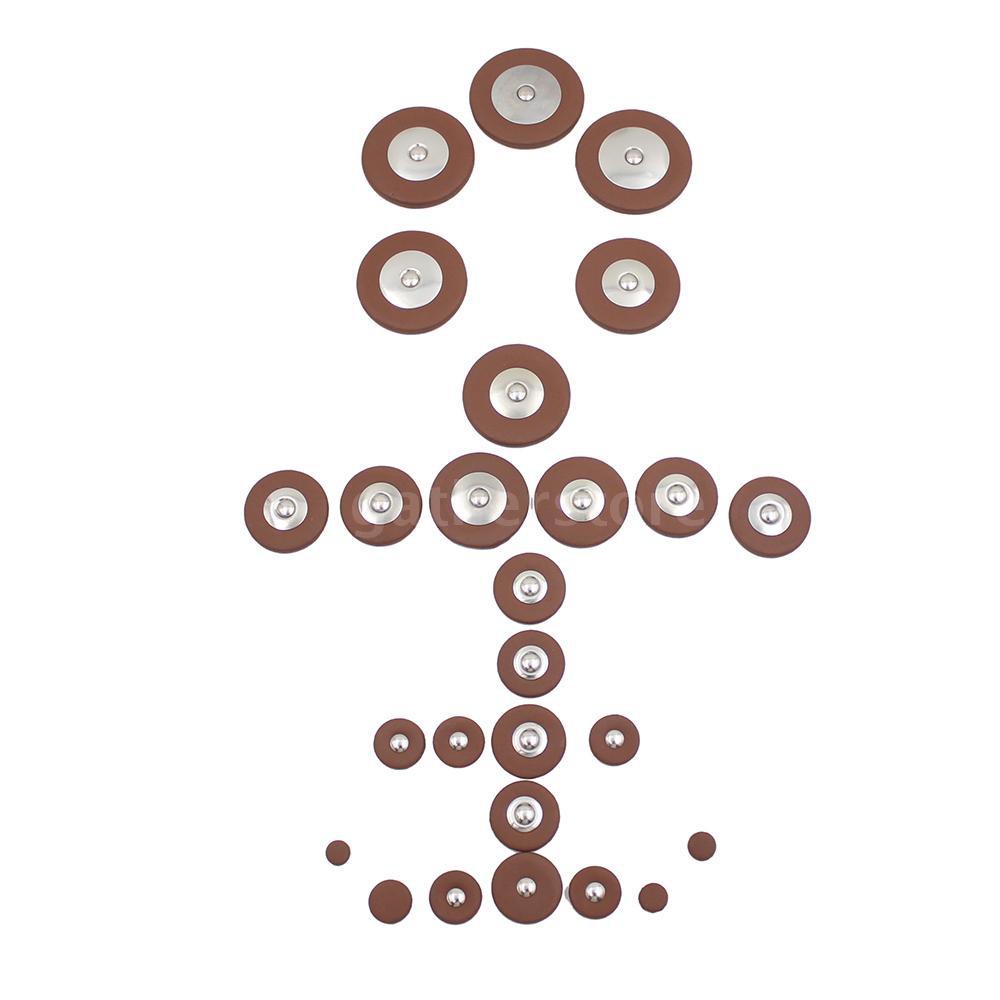 26 Pieces of Sax Leather Pads Replacement for Alto Saxophone