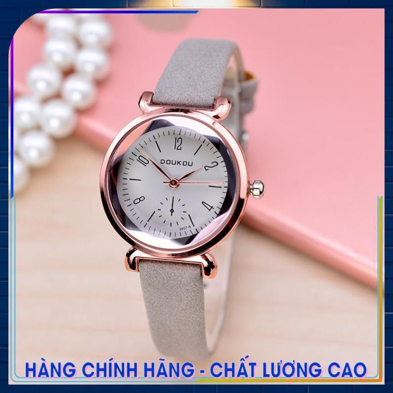 [CAO CẤP] ĐỒNG HỒ NỮ DOUKOU 3407 DÂY DA