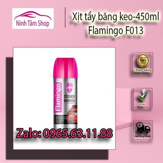 Chai xịt tẩy băng keo cao cấp Sticker Remover FLAMINGO F013 450ml - Hàng chính hãng