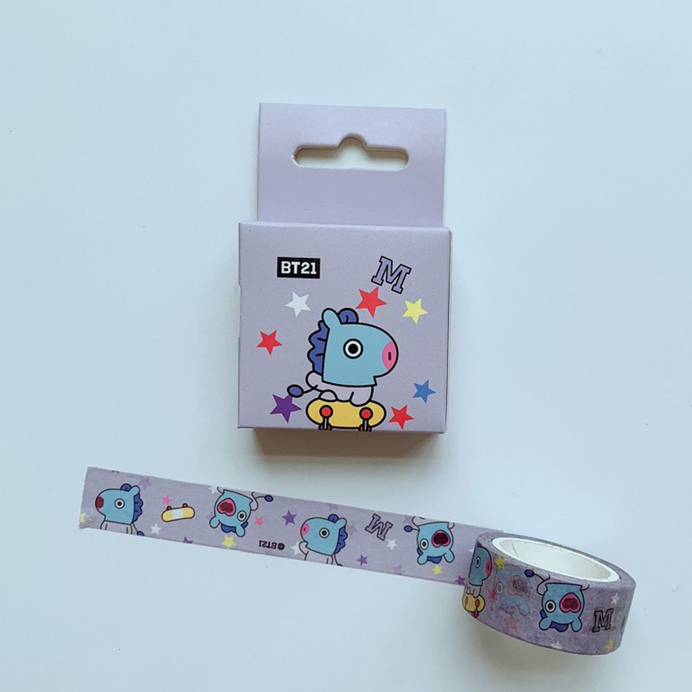 Cuộn Băng Keo Washi In Họa Tiết Bt21 Bts Bền Không Độc Hại An Toàn Cho Trang Trí Sổ Lưu Niệm