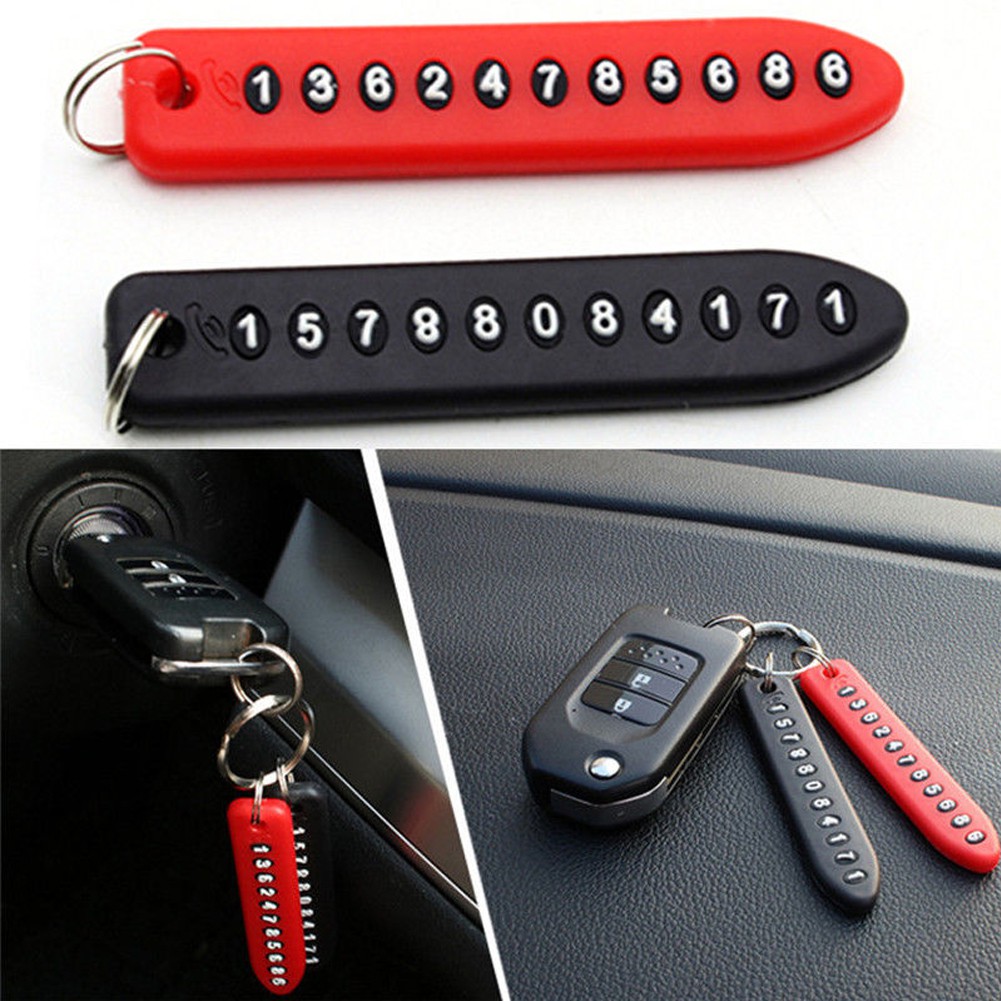 Móc chìa khóa có số điện thoại chống thất lạc tiện dụng