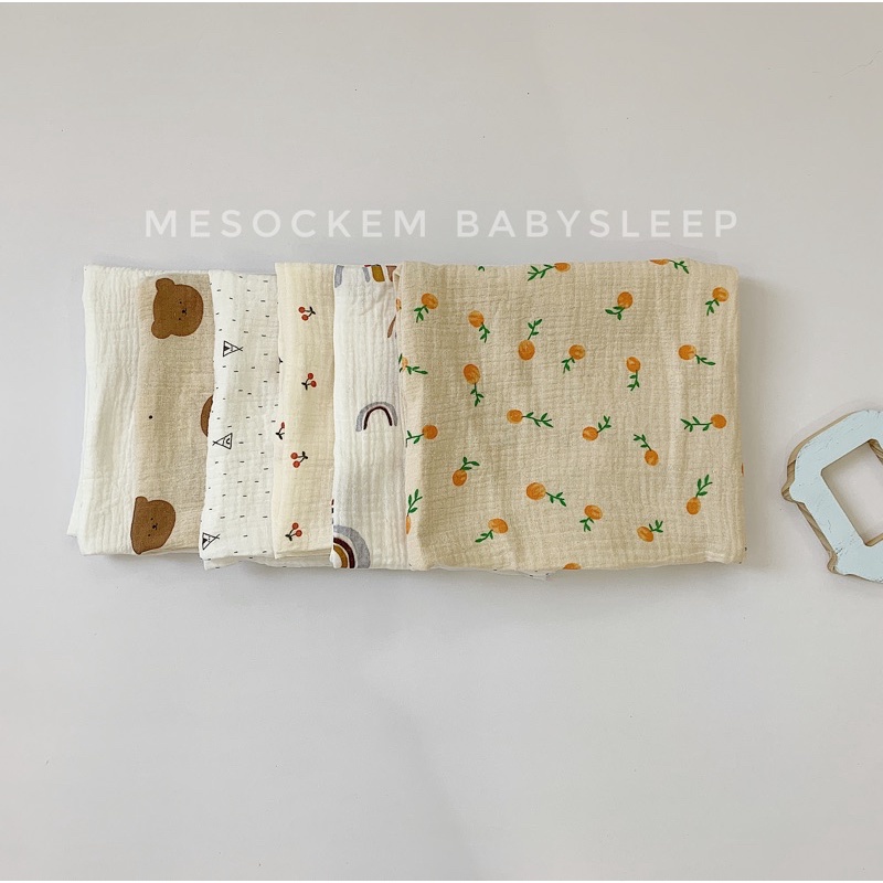 (THÁO VỎ) Gối ôm xô muslin dành cho bé MESOCKEM