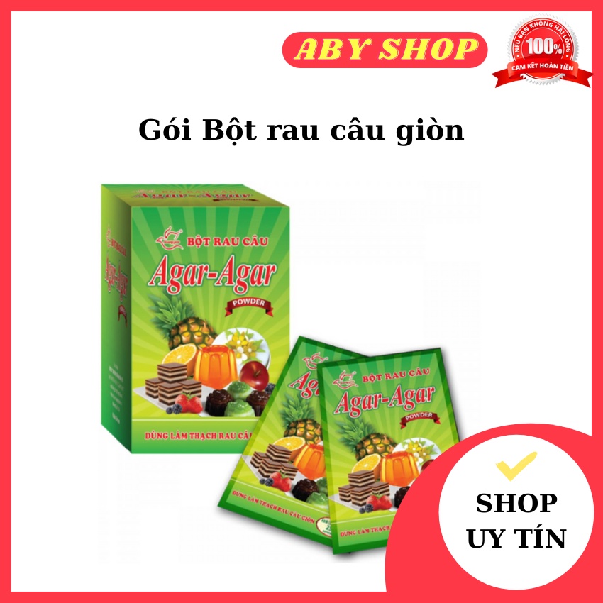 Gói Bột rau câu giòn ⚡ LOẠI NGON ⚡ bột rau câu Agar hoàng RoVin yến 25gram tạo kết dính, tạo độ giòn