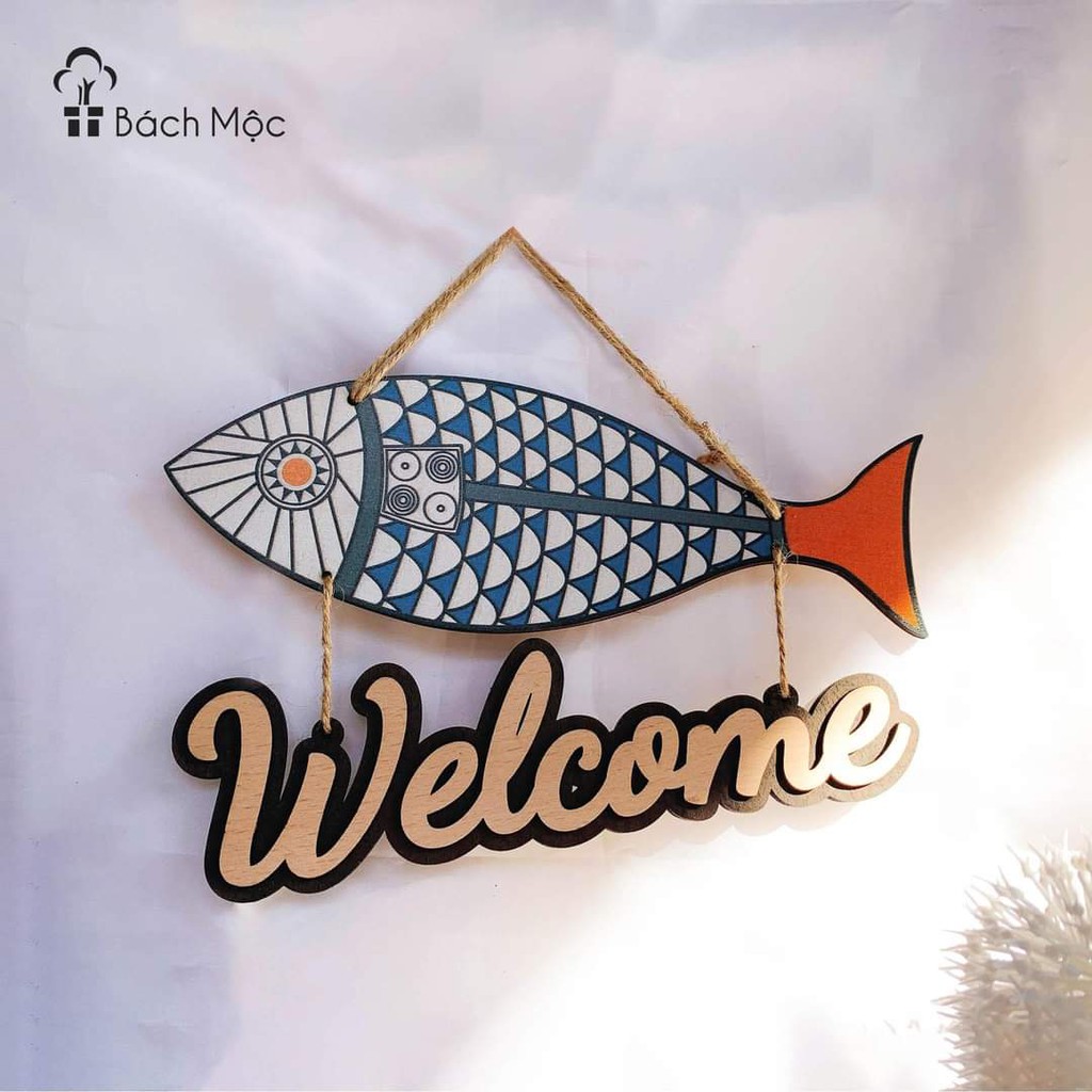 Bảng gỗ decor, chữ welcome treo cửa nhiều mẫu độc đáo