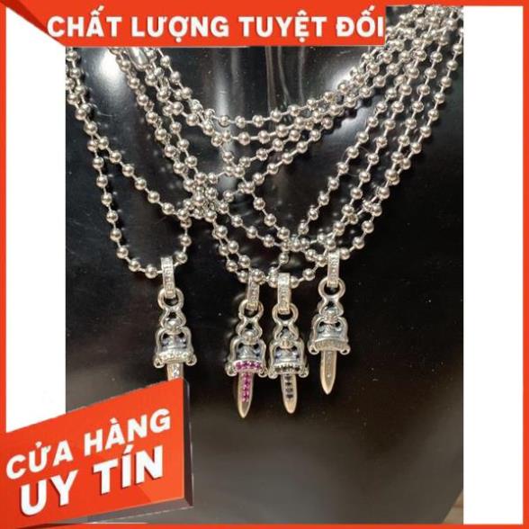 Mặt dây chuyền bạc chrome Heart Dagger bạcfullbox cao cấp - Chrome Heart Store