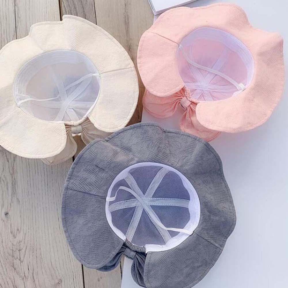 Nón Bucket Chất Cotton Phối Nơ Đáng Yêu Cho Bé Gái