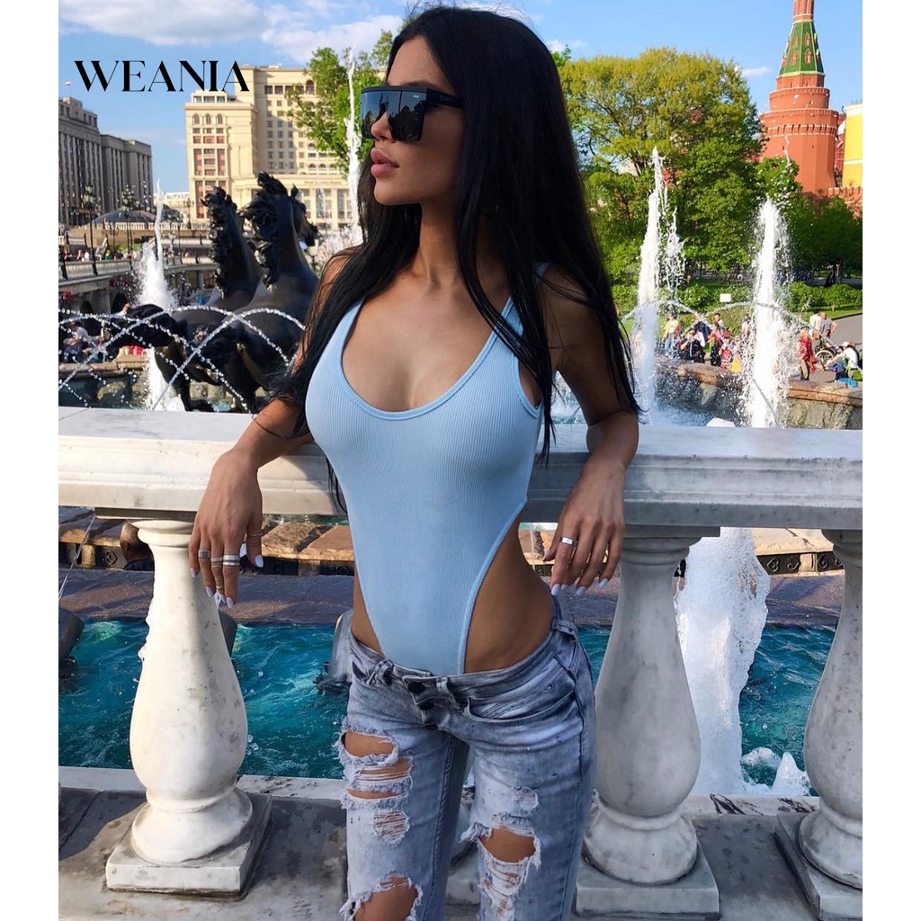 Bodysuit Lưng Cao Thiết Kế Khoét Sâu Quyến Rũ