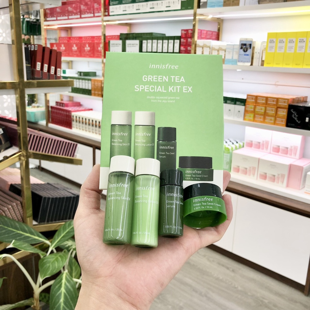 {Thanh Lý} Bộ Dưỡng Trà Xanh Mini Innisfree Greentea Special Kit Ex