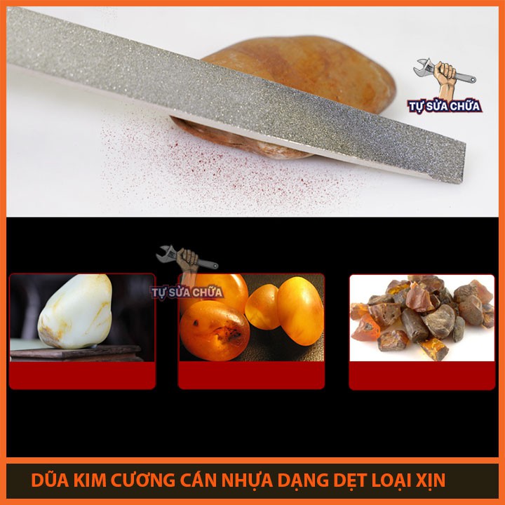 Dũa mài kim loại hợp kim đa năng dạng dẹt, dũa dẹt kim cương bản to loại 150mm, 200mm, 250mm, 300mm HÀNG LOẠI XỊN