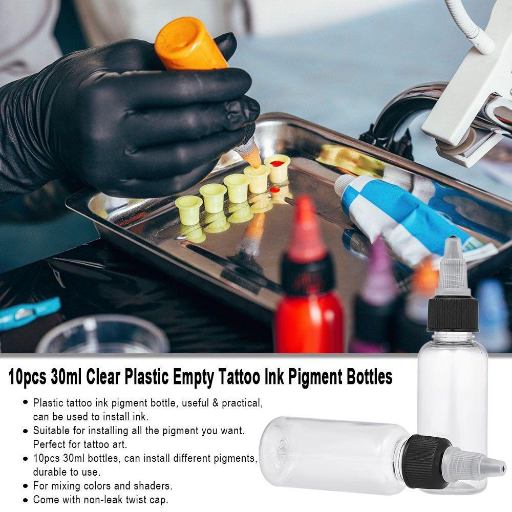JARRED Chai Nhựa Rỗng Đựng Mực Xăm Có Thể Đổ Đầy Lại