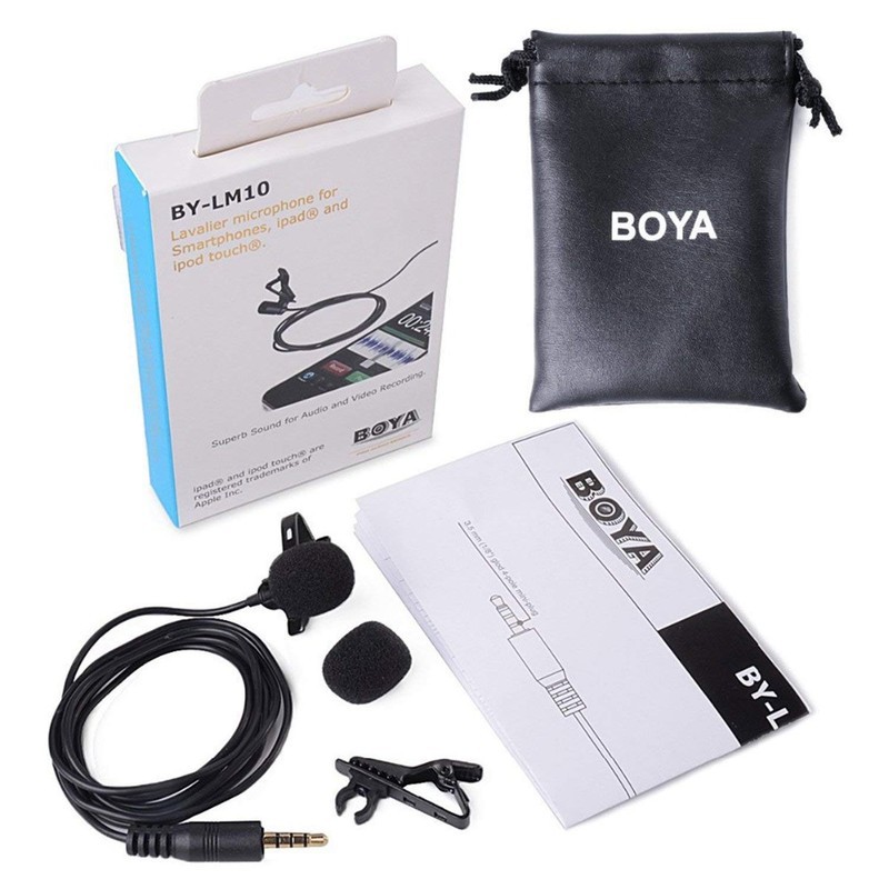 BOYA BY-LM10 Micro cài áo thu âm cho Điện Thoại, Máy tính bảng