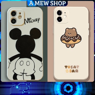 Ốp lưng iphon cạnh vuông in hình viền Tosat Bear Mickey 6/6plus/6s/6splus/7/7plus/8/8plus/x/xs/11/12/pro/max/plus/pro