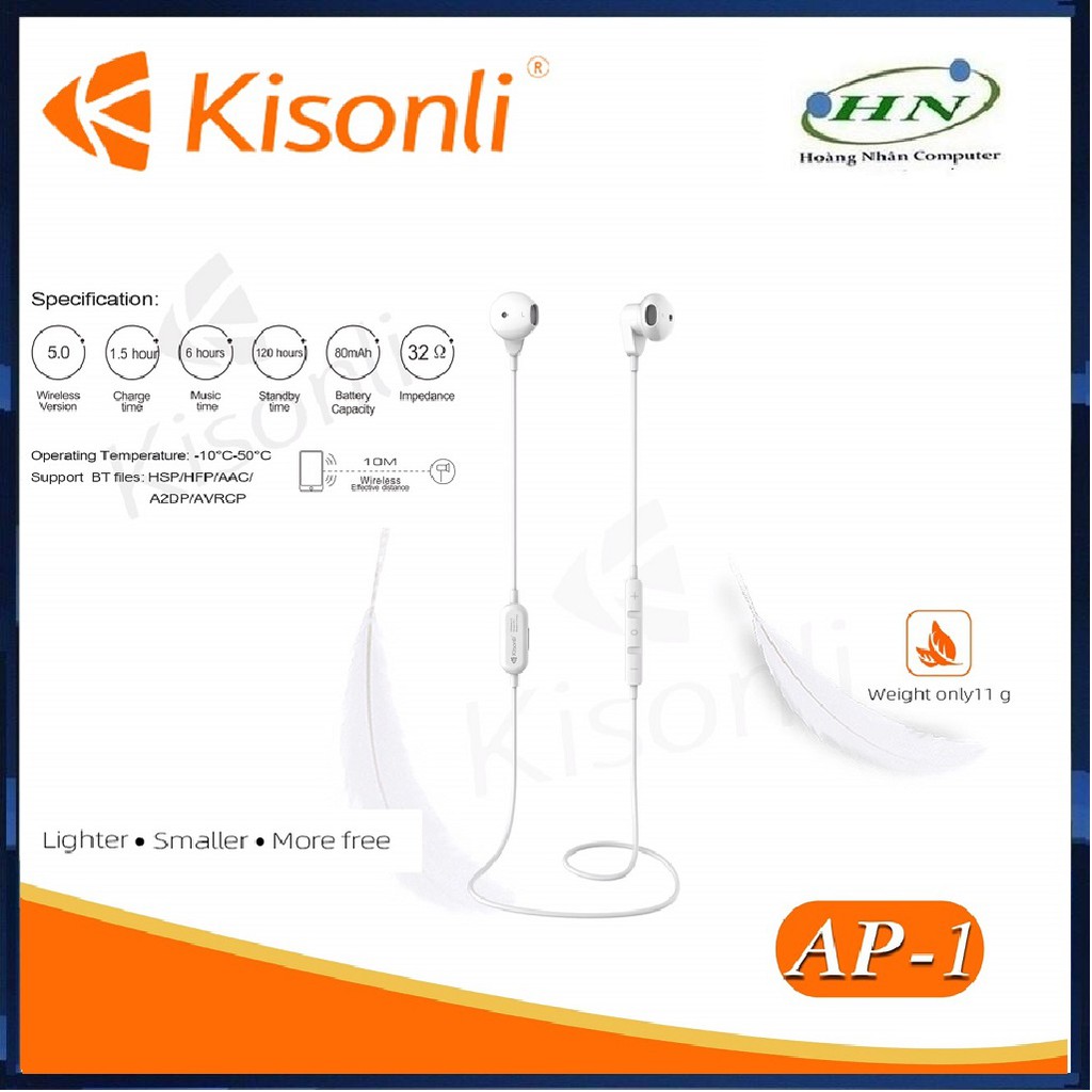Tai Nghe Thể Thao Chuyên Nghiệp Bluetooth Kisonli AP-1