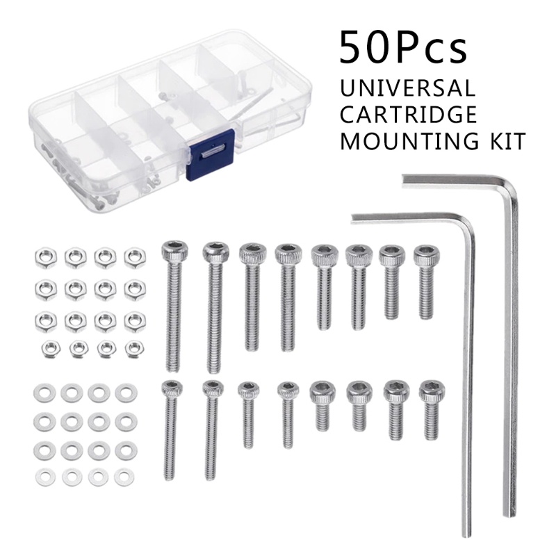 Bộ 50 Ốc Vít M2.5 Bằng Thép Không Gỉ Kèm Hộp Đựng