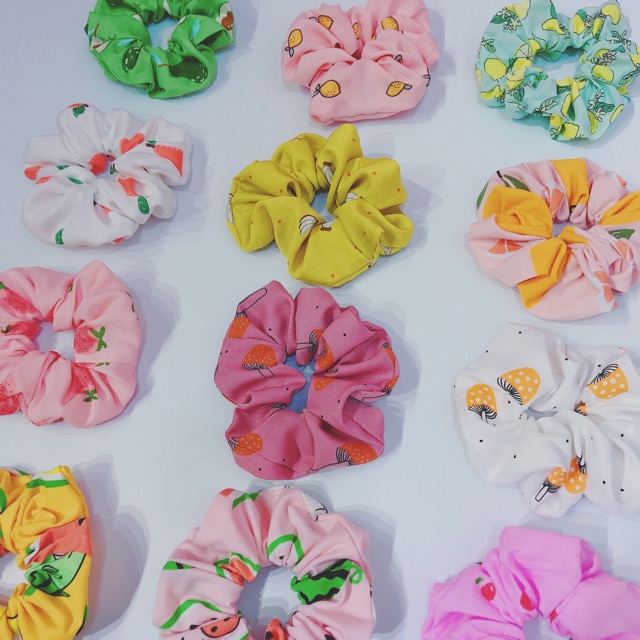 Cột tóc vải trái cây mùa hè - scrunchies