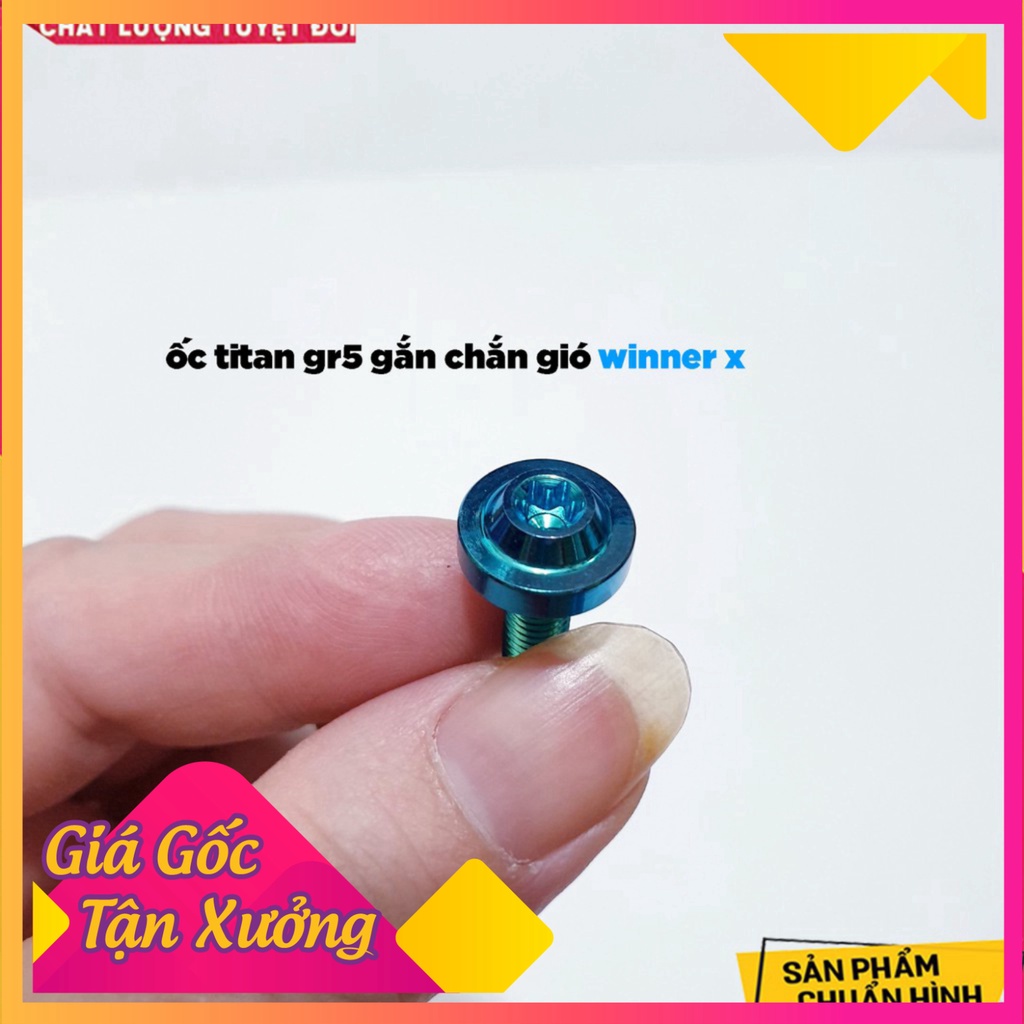 Combo 4 Con Ốc Titan GR5 Gắn Mão - Chắn Gió Winner x (Ảnh Sp thật)
