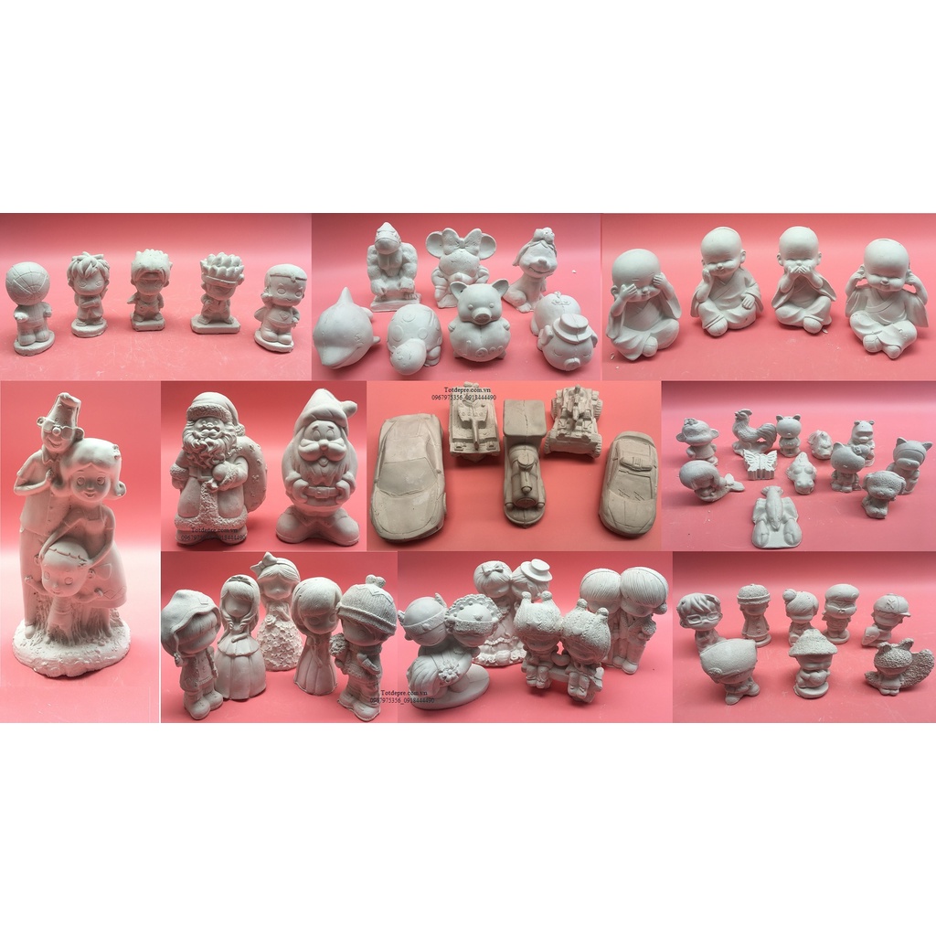 Tượng tô màu kiểu dáng đẹp hình ngộ nghĩnh