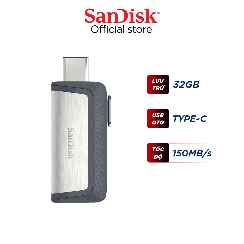USB OTG 3.1 Gen 1 SanDisk 32GB SDDDC2 Ultra Dual Drive USB Type-C upto 150MB/s