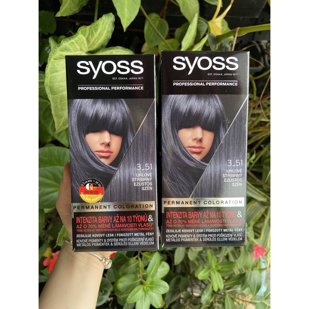 Thuốc nhuộm tóc SYOSS 3-51 Sliver Charcoal màu Than Chì