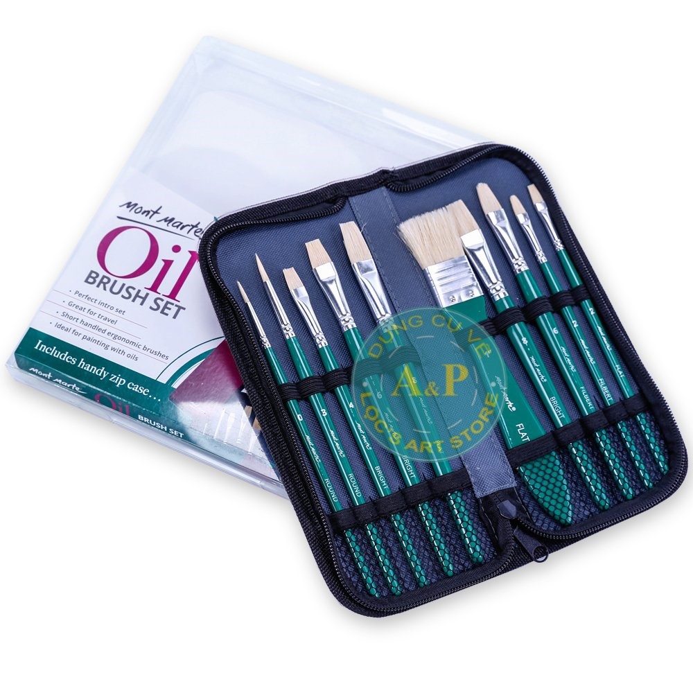 Bộ Cọ Vẽ Mont Marte BMHS0031 Oil Brush