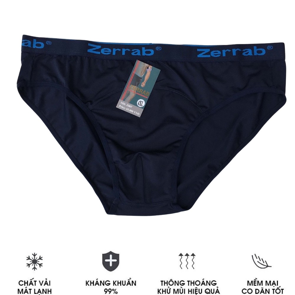 Quần Lót Nam Thun Lạnh Tam Giác Zerrab z007 Big Size 100kg 4XL / Quần Lót Cotton Thông Hơi Cao Cấp / Zerrab - Z007