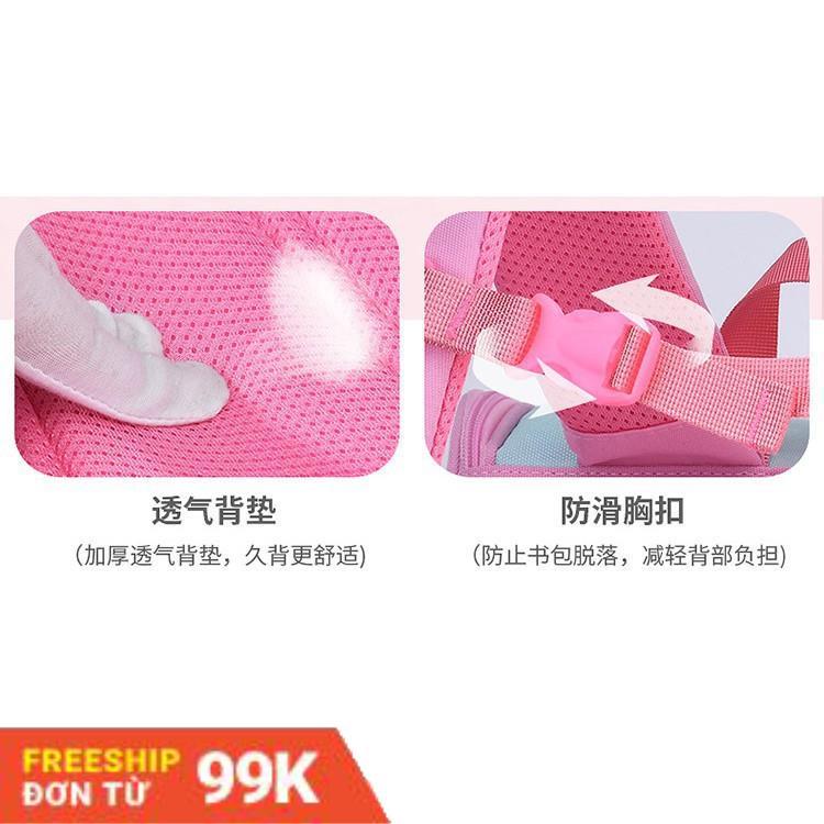 Hoạt Hình Ba Lô Đi Học Trọng Lượng Nhẹ Chống Thấm Nước In Hình Kỳ Lân 3d Dễ Thương Cho Bé Gái