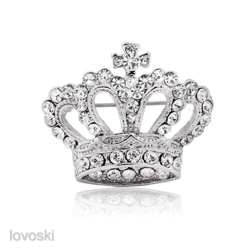 Cài Áo Hình Vương Miện Đính Đá Thời Trang