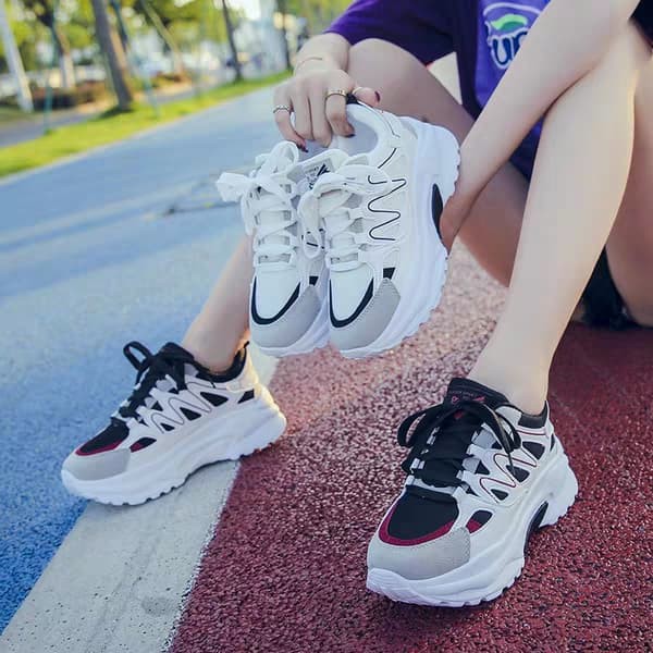 giày thể thao nữ/😍Freeship đơn250k⚡giày sneaker nữ/giày nữ trắng đế cao/giày ulzzang nữ độn đế hàng nhập Quảng Châu A4