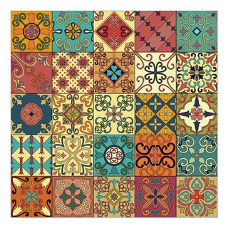 Sẵn Combo 70 miếng Decal gạch bông bóc dán trang trí nhà kt 15x15cm