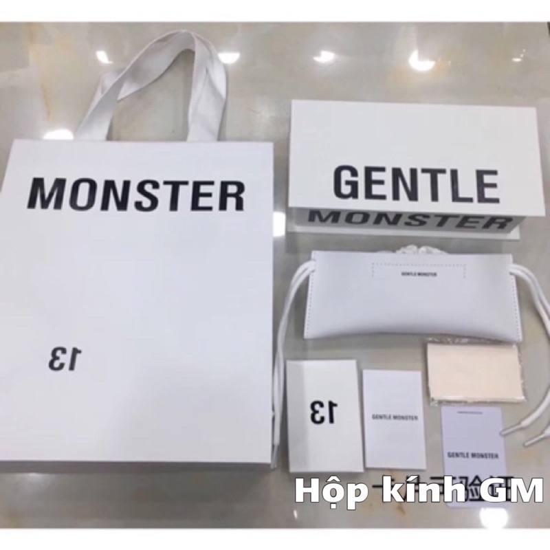 Hộp Kính GM GENTLE MONSTER FULLBOX TÚI GIẤY KHĂN LAU - Đầy Đủ Phụ Kiện