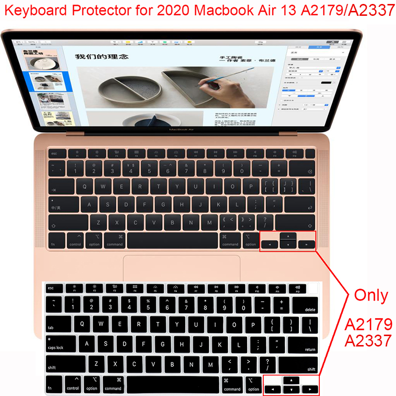 Keyboard Cover for 2020 Macbook Air A2337 A2179 silicone bảo vệ bàn phím Ốp lưng