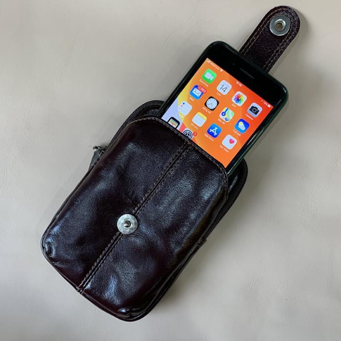 Ví Đeo Thắt Lưng Đựng Điện thoại Da Bò cao cấp BH Da 3 Năm [HÀNG XIN XUẤT KHẨU] | BigBuy360 - bigbuy360.vn