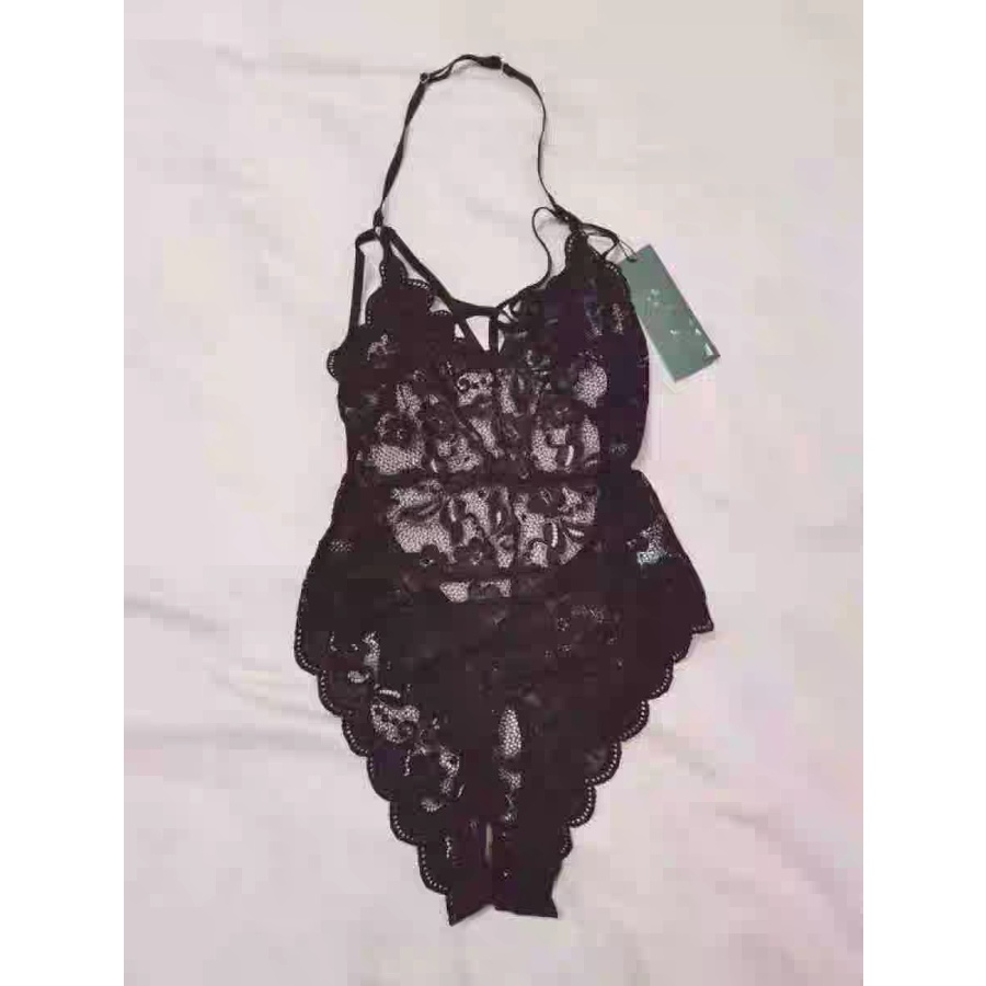 Đồ ngủ Sexy FREE SHIP Áo Bodysuit ren 2 dây khoét đũng quyến rũ