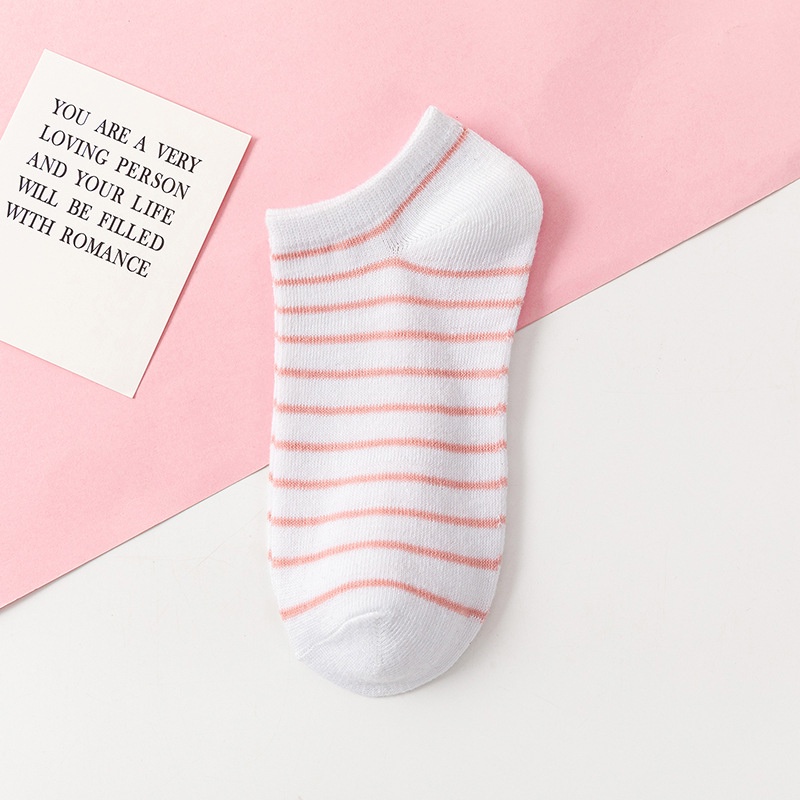 Vớ cotton Cổ Thấp In Họa Tiết Dâu Tây Hoạt Hình Thời Trang Cho Nữ