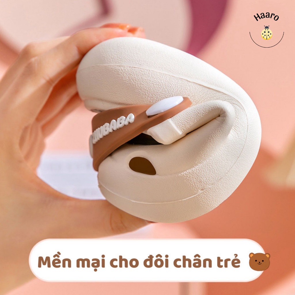 Dép sục crocs gấu cho bé siêu nhẹ chống trượt Hi Bear phong cách Hàn Quốc