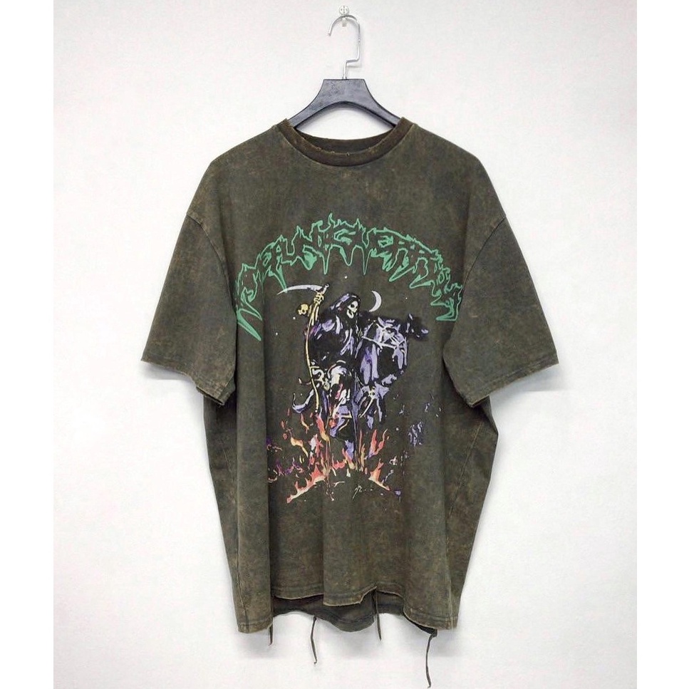 Áo phông ngắn tay Xanh rêu form rộng Unisex T62