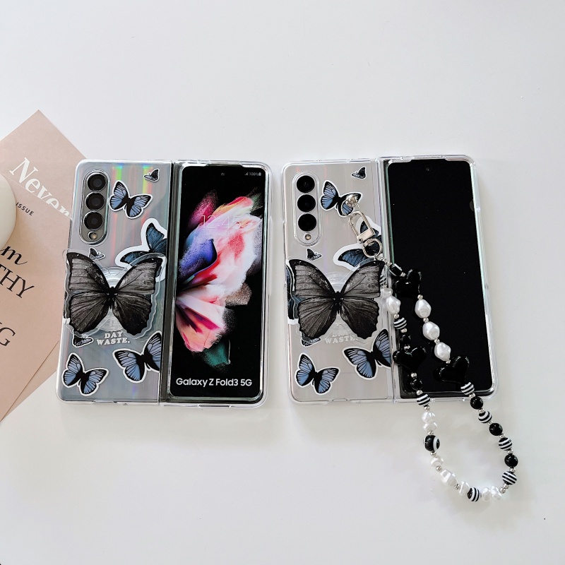 Ốp Điện Thoại Cứng Chống Sốc Có Giá Đỡ Hình Bướm Cho Samsung Galaxy Z Fold 3 5G